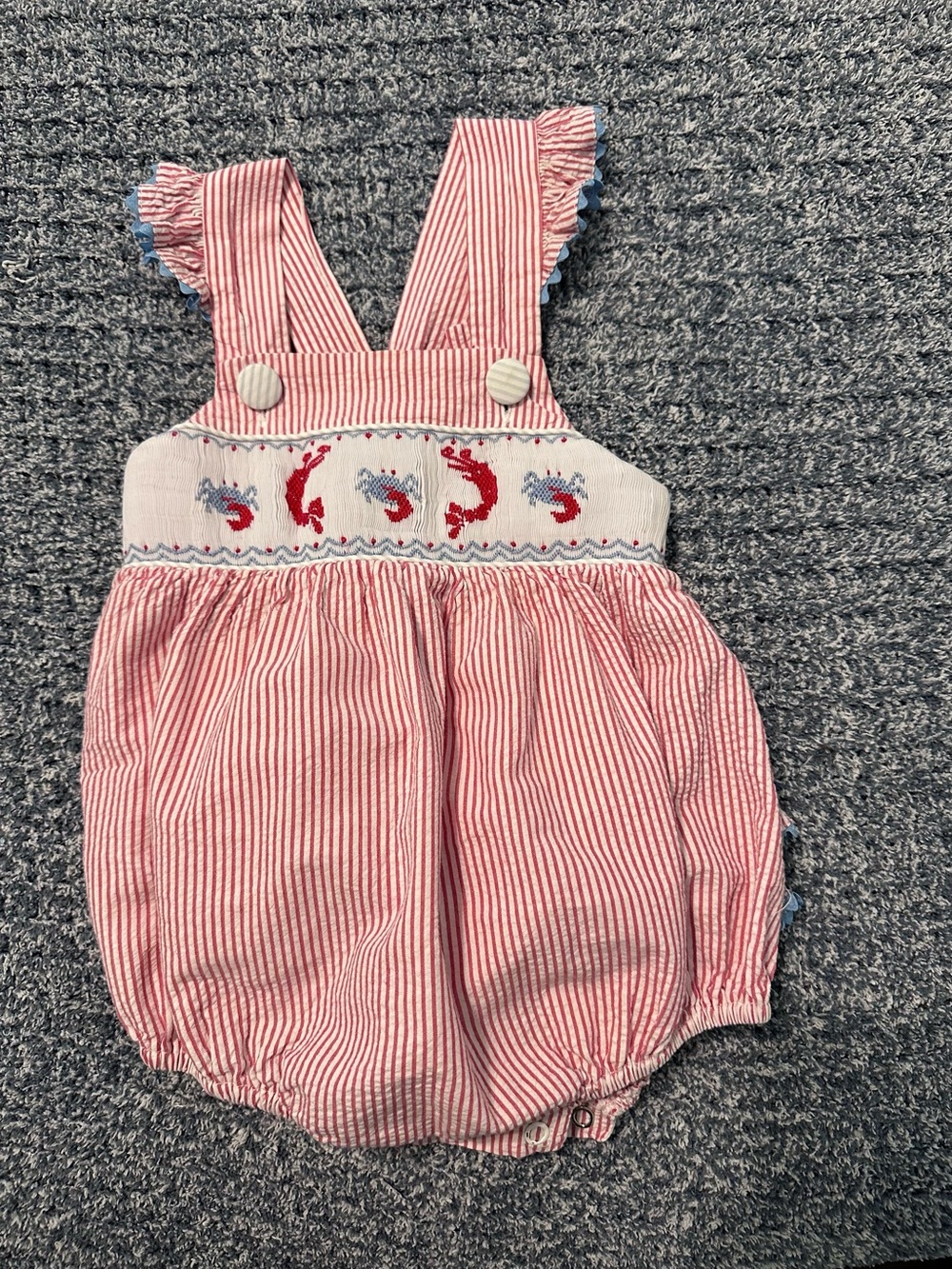 Shrimp & Grits Kids Smocked Outfit